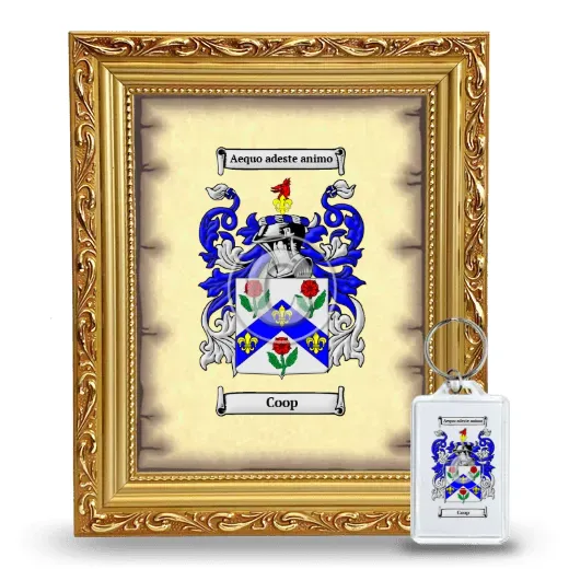 Coop Framed Coat of Arms and Keychain - Gold