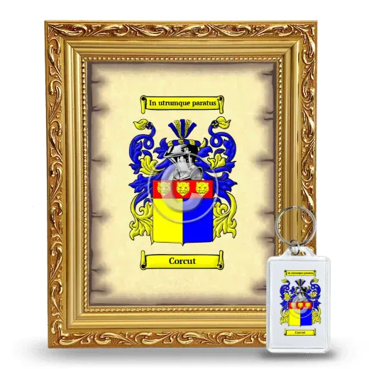 Corcut Framed Coat of Arms and Keychain - Gold