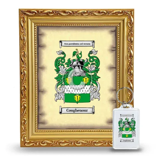 Coughenour Framed Coat of Arms and Keychain - Gold
