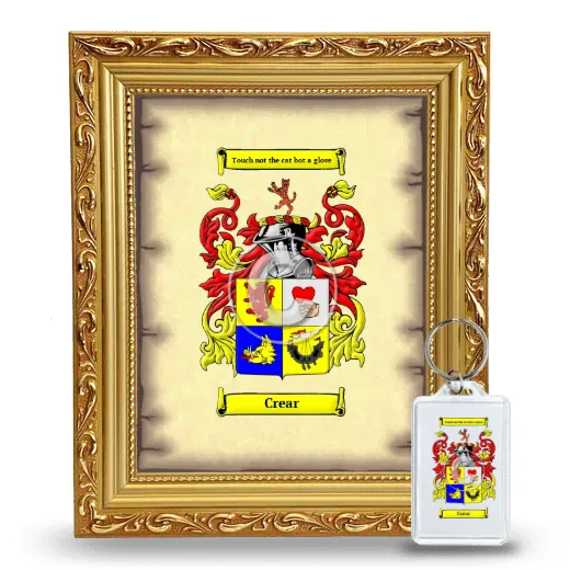 Crear Framed Coat of Arms and Keychain - Gold