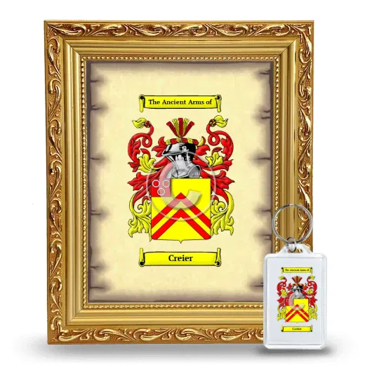 Creier Framed Coat of Arms and Keychain - Gold