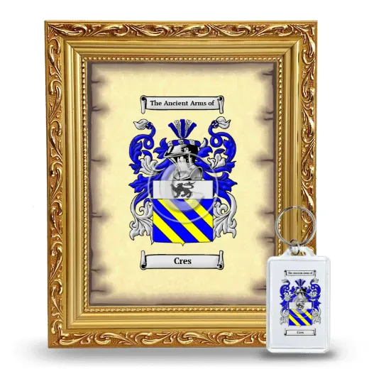Cres Framed Coat of Arms and Keychain - Gold