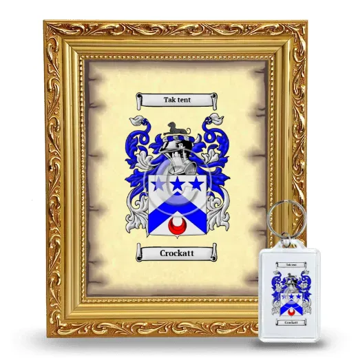 Crockatt Framed Coat of Arms and Keychain - Gold