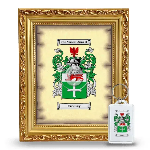 Cromey Framed Coat of Arms and Keychain - Gold