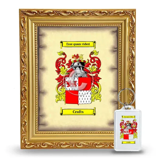 Crufts Framed Coat of Arms and Keychain - Gold