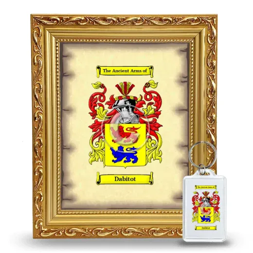 Dabitot Framed Coat of Arms and Keychain - Gold