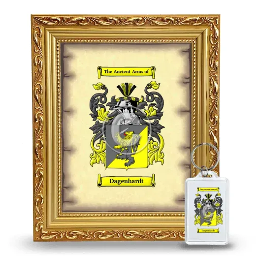 Dagenhardt Framed Coat of Arms and Keychain - Gold