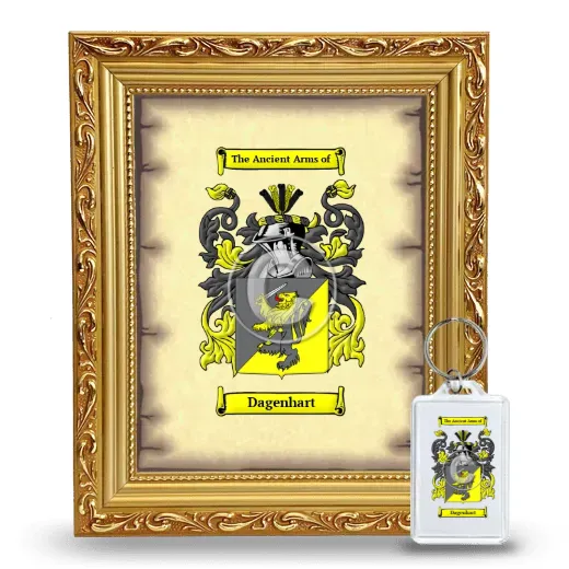 Dagenhart Framed Coat of Arms and Keychain - Gold