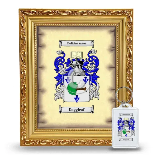 Daggleaf Framed Coat of Arms and Keychain - Gold