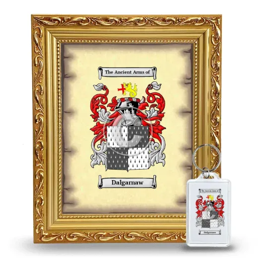 Dalgarnaw Framed Coat of Arms and Keychain - Gold