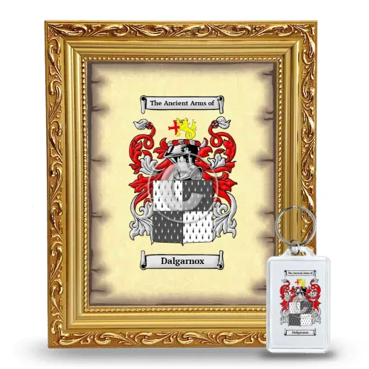 Dalgarnox Framed Coat of Arms and Keychain - Gold