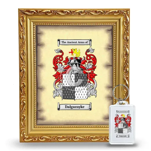 Dalgarnyke Framed Coat of Arms and Keychain - Gold