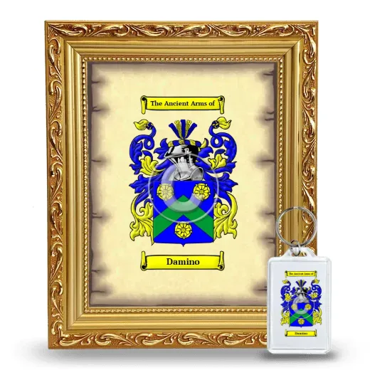 Damino Framed Coat of Arms and Keychain - Gold