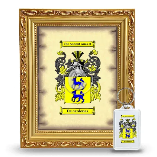 De'cardenas Framed Coat of Arms and Keychain - Gold