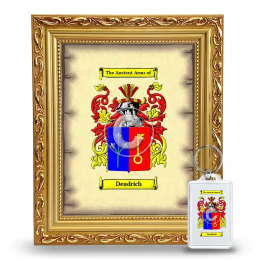 Deadrich Framed Coat of Arms and Keychain - Gold