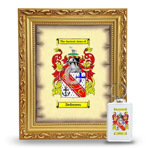 Deferrers Framed Coat of Arms and Keychain - Gold