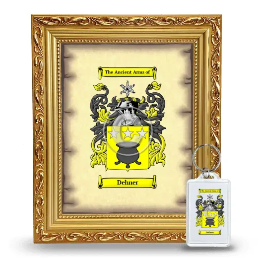 Dehner Framed Coat of Arms and Keychain - Gold