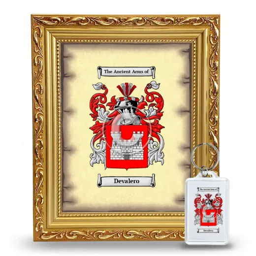 Devalero Framed Coat of Arms and Keychain - Gold