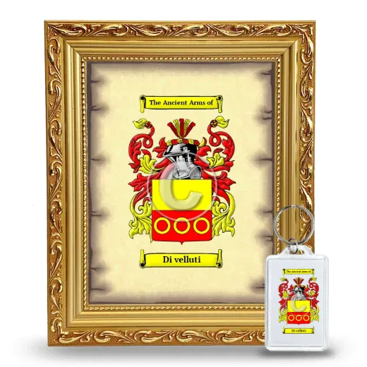 Di velluti Framed Coat of Arms and Keychain - Gold