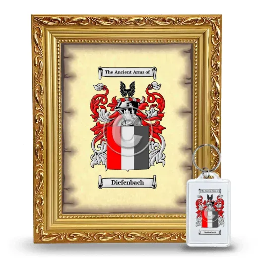 Diefenbach Framed Coat of Arms and Keychain - Gold