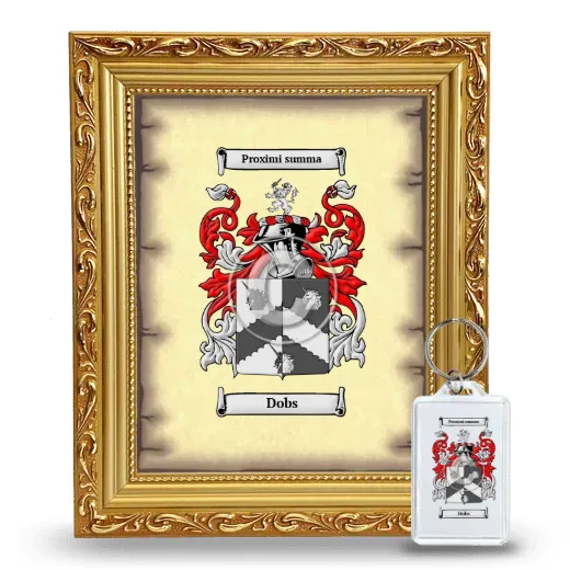 Dobs Framed Coat of Arms and Keychain - Gold