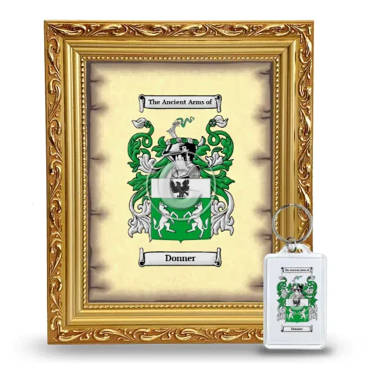 Donner Framed Coat of Arms and Keychain - Gold
