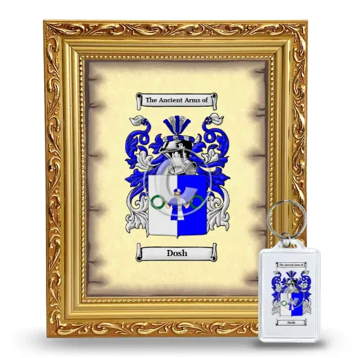 Dosh Framed Coat of Arms and Keychain - Gold