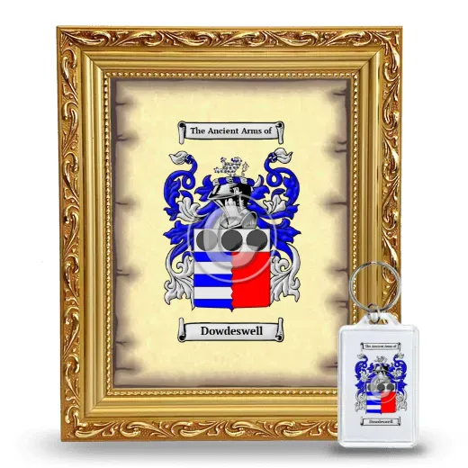 Dowdeswell Framed Coat of Arms and Keychain - Gold