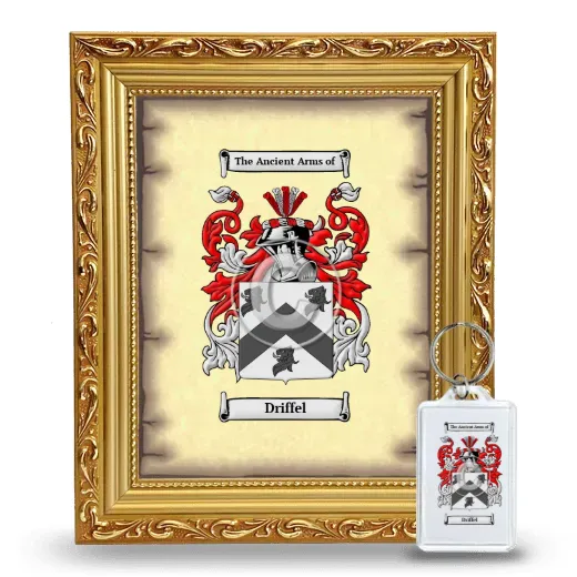 Driffel Framed Coat of Arms and Keychain - Gold