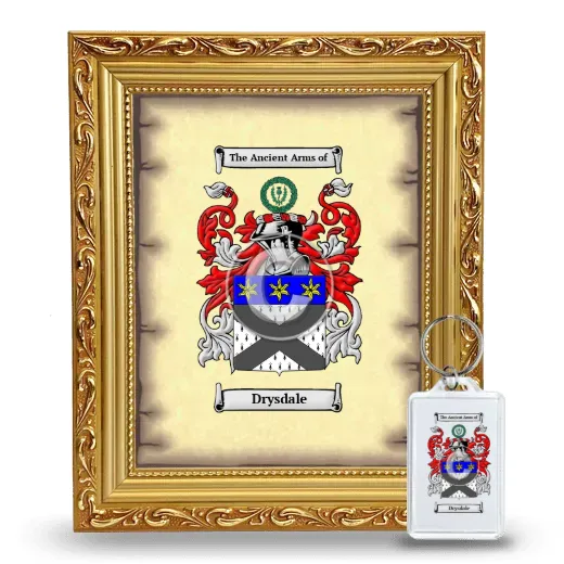 Drysdale Framed Coat of Arms and Keychain - Gold