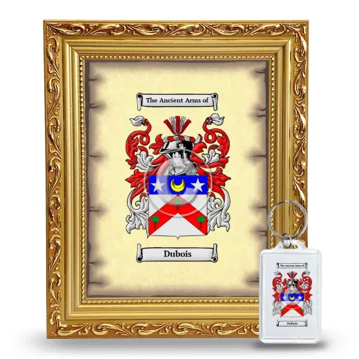 Dubois Framed Coat of Arms and Keychain - Gold