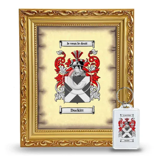 Duckitt Framed Coat of Arms and Keychain - Gold