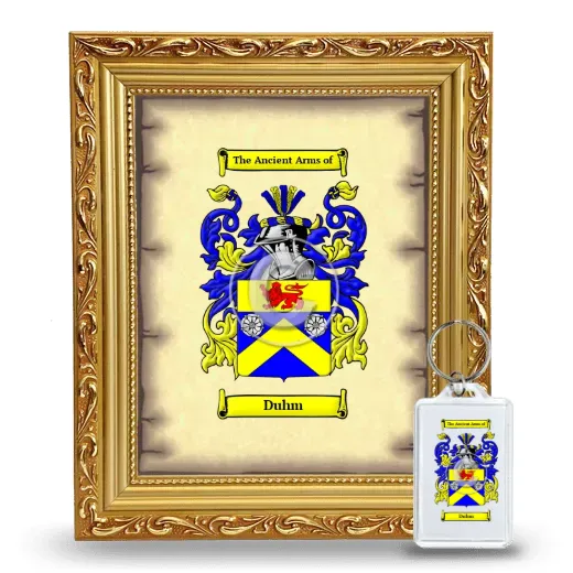 Duhm Framed Coat of Arms and Keychain - Gold