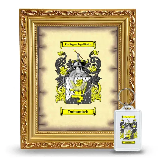 Duimmitch Framed Coat of Arms and Keychain - Gold