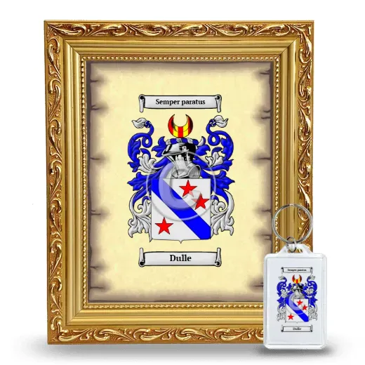 Dulle Framed Coat of Arms and Keychain - Gold