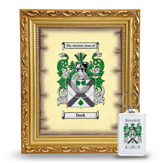 Durk Framed Coat of Arms and Keychain - Gold