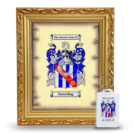 Easterling Framed Coat of Arms and Keychain - Gold