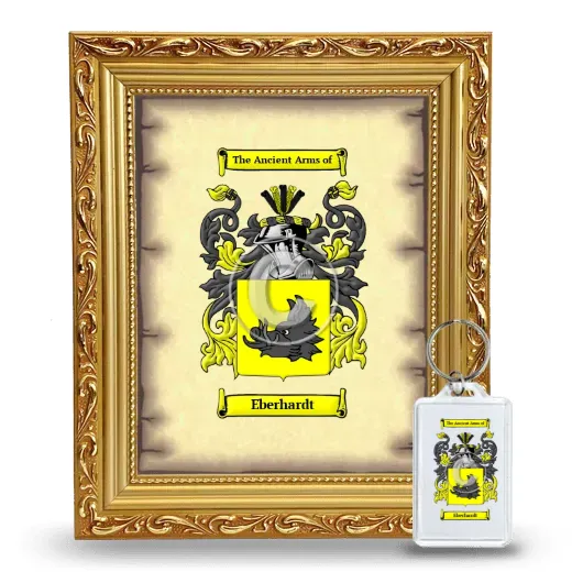 Eberhardt Framed Coat of Arms and Keychain - Gold