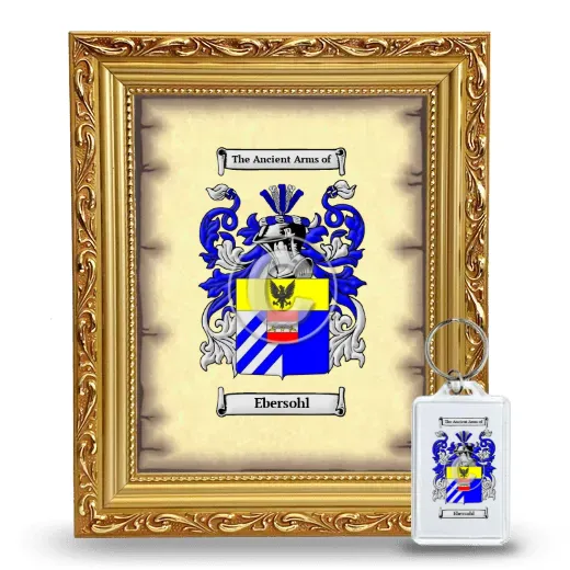 Ebersohl Framed Coat of Arms and Keychain - Gold