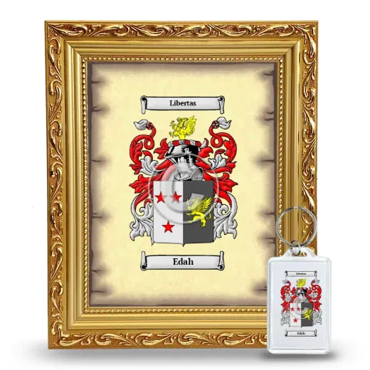 Edah Framed Coat of Arms and Keychain - Gold