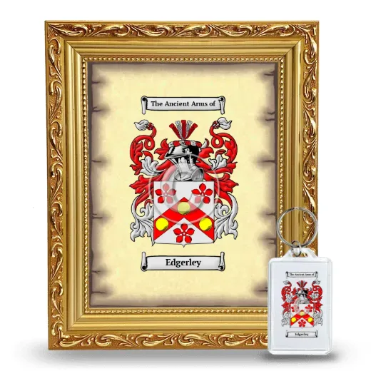 Edgerley Framed Coat of Arms and Keychain - Gold