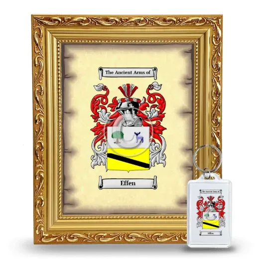 Effen Framed Coat of Arms and Keychain - Gold