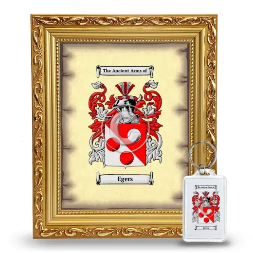Egers Framed Coat of Arms and Keychain - Gold