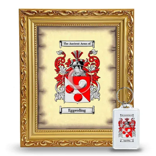 Eggerding Framed Coat of Arms and Keychain - Gold