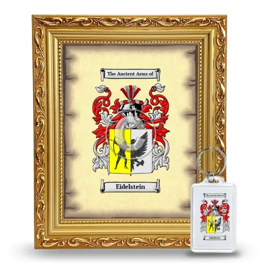 Eidelstein Framed Coat of Arms and Keychain - Gold