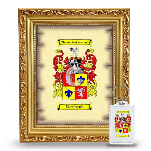 Eisenhardt Framed Coat of Arms and Keychain - Gold