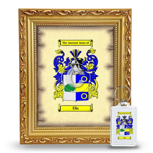 Elis Framed Coat of Arms and Keychain - Gold
