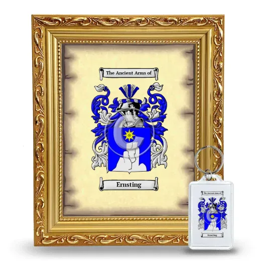 Ernsting Framed Coat of Arms and Keychain - Gold