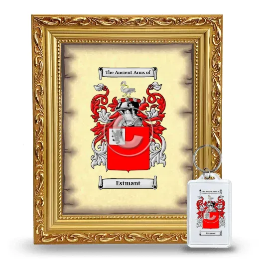 Estmant Framed Coat of Arms and Keychain - Gold