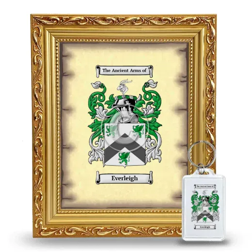 Everleigh Framed Coat of Arms and Keychain - Gold